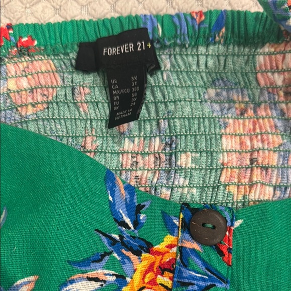 Forever 21 Green Sundress Sleeveless Scoop Neck Mini - Picture 3 of 5